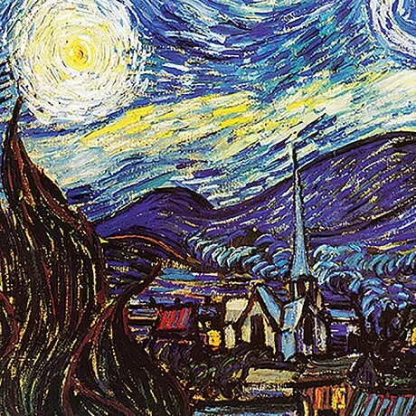 Starry Night Framed Canvas Replica Painting: Estate