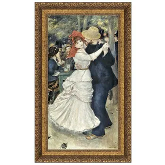 La Danse a Bougival Framed Canvas Replica Painting: Medium