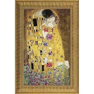 The Kiss Framed Canvas Replica Painting: Grande
