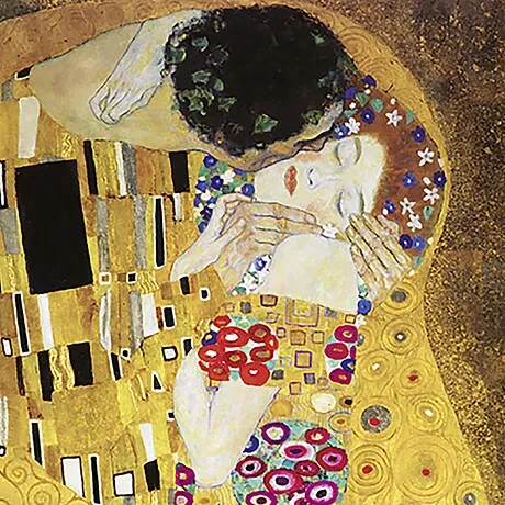 The Kiss Framed Canvas Replica Painting: Estate