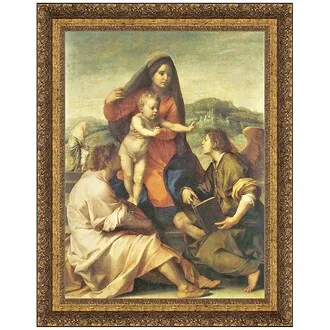 The Virgin and Child Framed Canvas Replica Painting: Grande