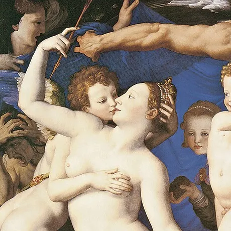 An Allegory with Venus and Cupid Framed Canvas Replica Painting: Large