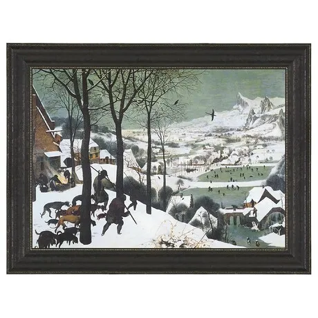 The Hunters in the Snow Framed Canvas Replica Painting: Medium