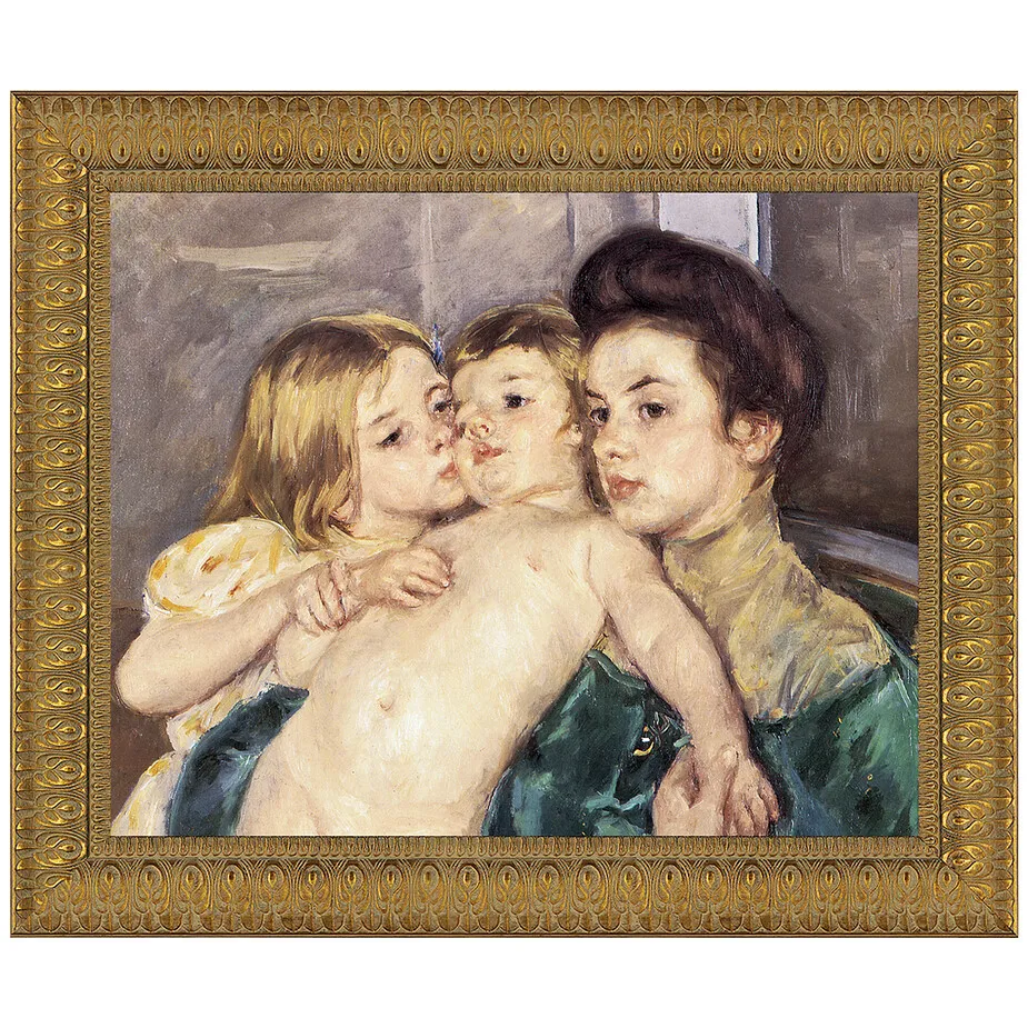 The Caress Framed Canvas Replica Painting: Large