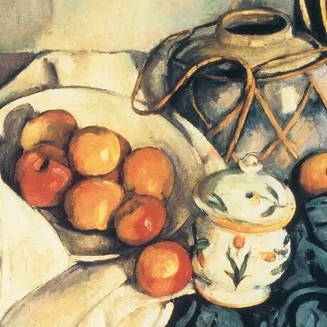 Still Life with Apples Framed Canvas Replica Painting: Medium