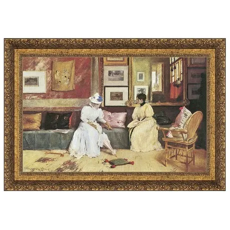 A Friendly Call Framed Canvas Replica Painting: Small