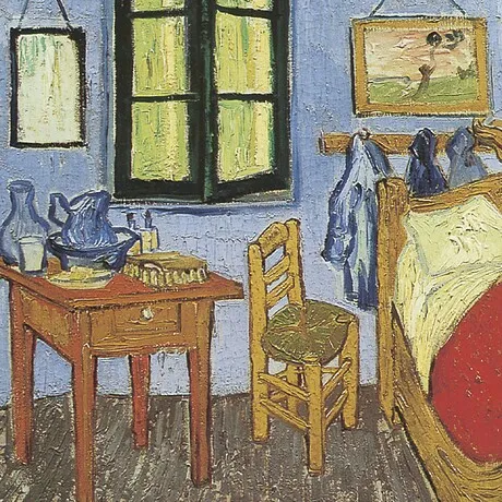 The Bedroom Framed Canvas Replica Painting: Small