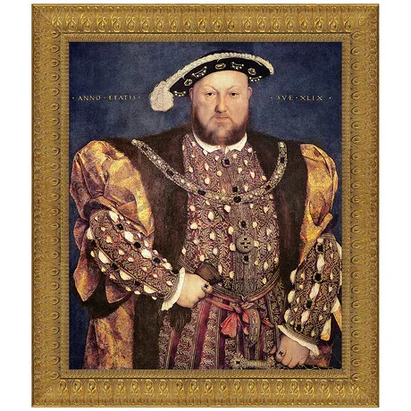 Henry VIII Framed Canvas Replica Painting: Medium