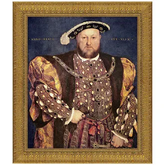 Henry VIII Framed Canvas Replica Painting: Medium
