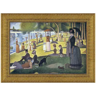 Sunday Afternoon on the Island Framed Canvas Replica Painting: Large