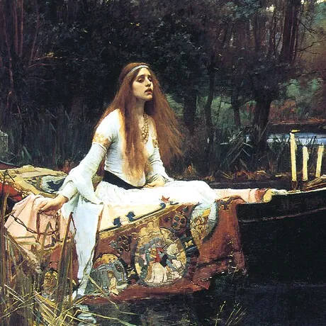 Lady of Shalott Framed Canvas Replica Painting: Small