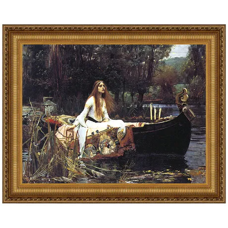 Lady of Shalott Framed Canvas Replica Painting: Small
