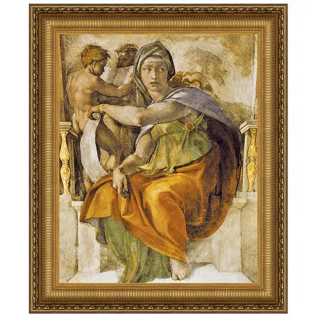 The Delphic Sibyl Framed Canvas Replica Painting: Medium