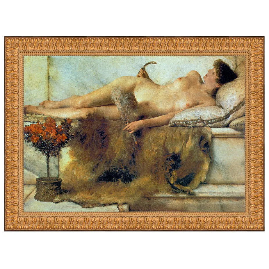 In the Tepidarium Framed Canvas Replica Painting: Large