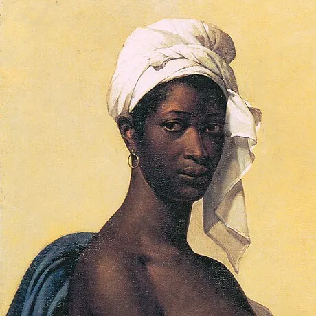 Portrait d'une Negresse Framed Canvas Replica Painting: Grande