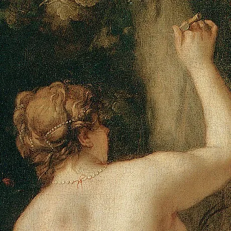 Angelica and Medoro Framed Canvas Replica Painting: Grande