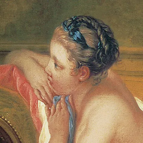 The Blond Odalisque Framed Canvas Replica Painting: Grande