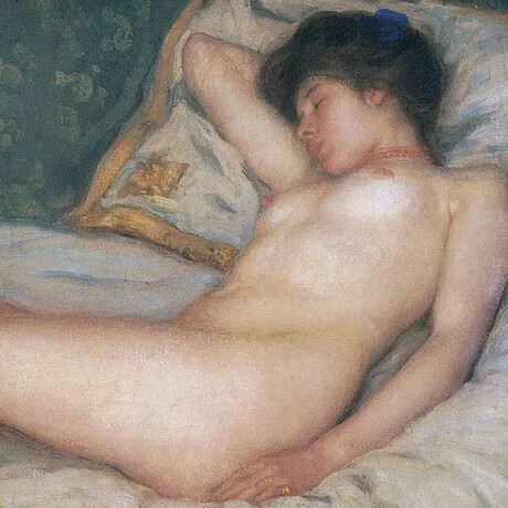 Sleep Framed Canvas Replica Painting: Large
