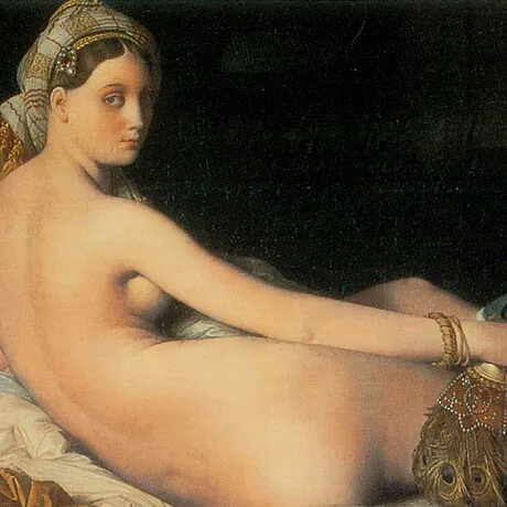 Le Grande Odalisque Framed Canvas Replica Painting: Grande
