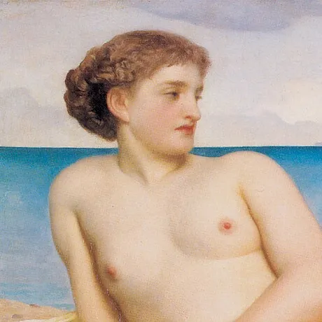 Actaea the Nymph of the Shore Framed Canvas Replica Painting: Medium