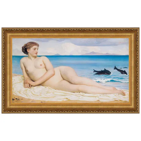 Actaea the Nymph of the Shore Framed Canvas Replica Painting: Large