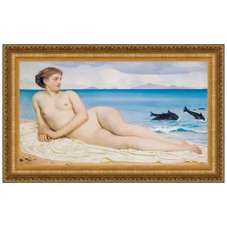 Actaea the Nymph of the Shore Framed Canvas Replica Painting: Large