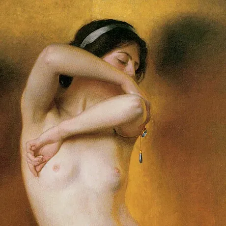 Glow of Gold, Gleam of Pearl Framed Canvas Replica Painting: Medium