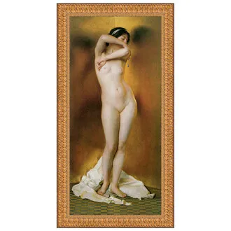 Glow of Gold, Gleam of Pearl Framed Canvas Replica Painting: Large