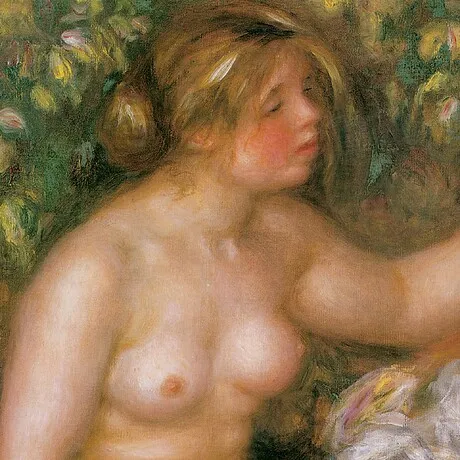 After the Bath Framed Canvas Replica Painting: Large