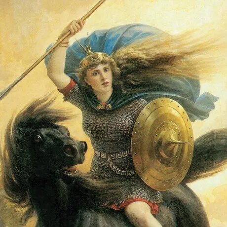 Valkyrie Framed Canvas Replica Painting: Large