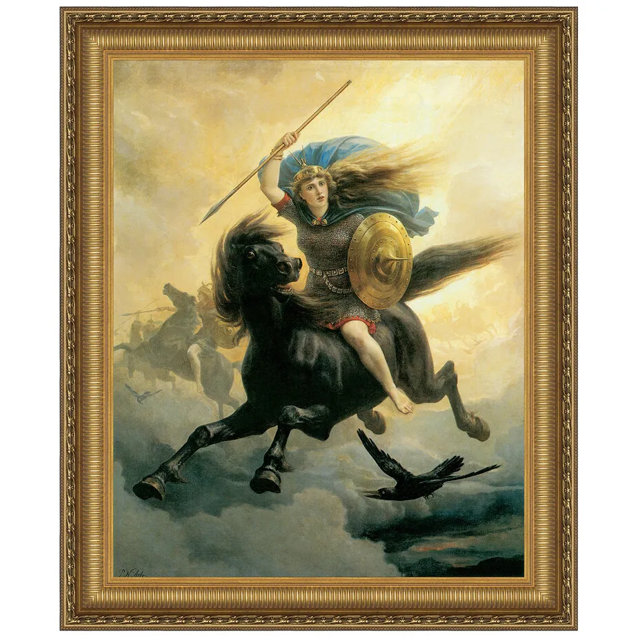 Valkyrie Framed Canvas Replica Painting: Large
