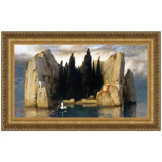 Island of the Dead (III) Framed Canvas Replica Painting: Medium
