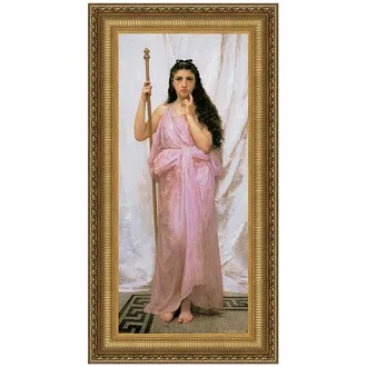 Young Priestess Framed Canvas Replica Painting: Large