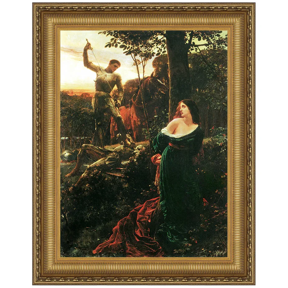 Chivalry Framed Canvas Replica Painting: Large