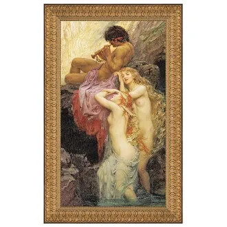 Sea Melodies Framed Canvas Replica Painting: Medium