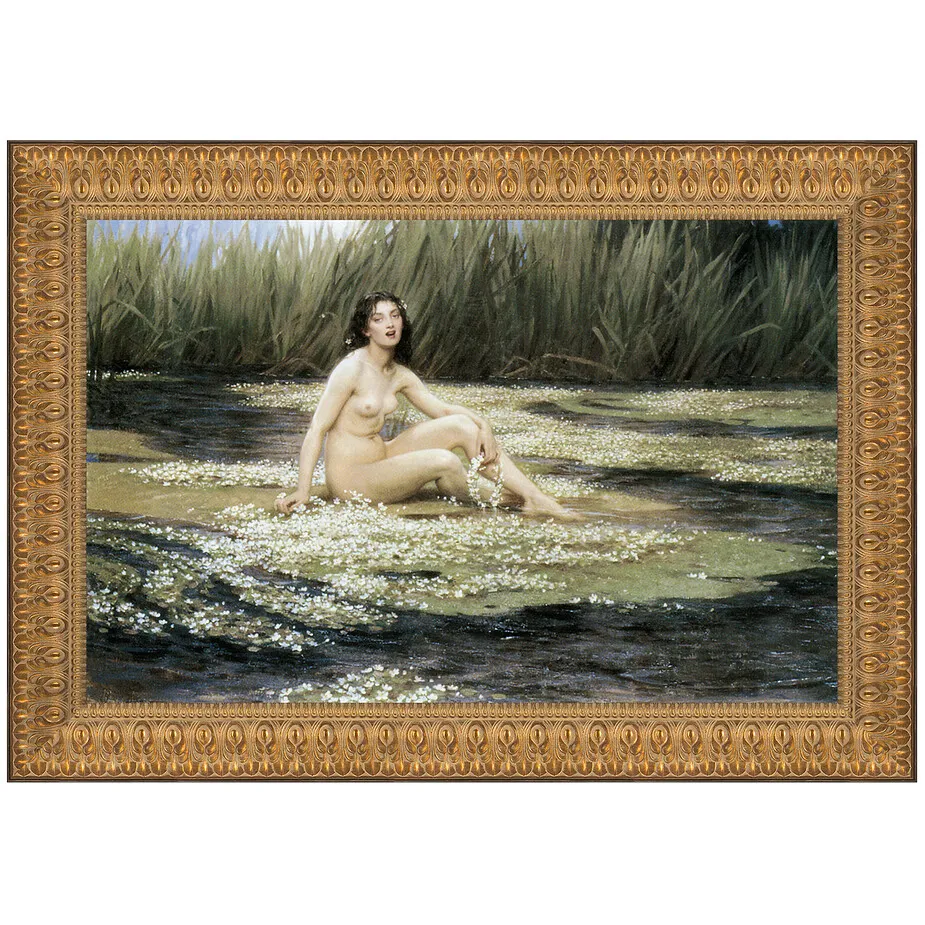The Water Nymph Framed Canvas Replica Painting: Medium