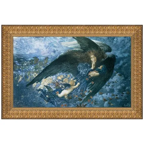 Night with her Train of Stars Framed Canvas Replica Painting: Grande