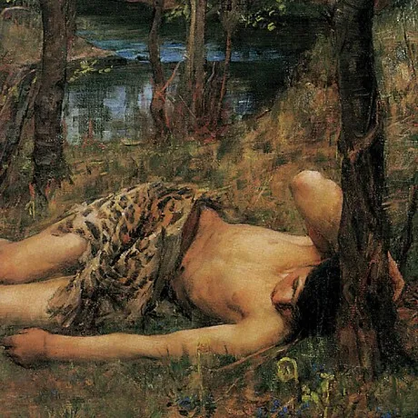A Naiad Framed Canvas Replica Painting: Small