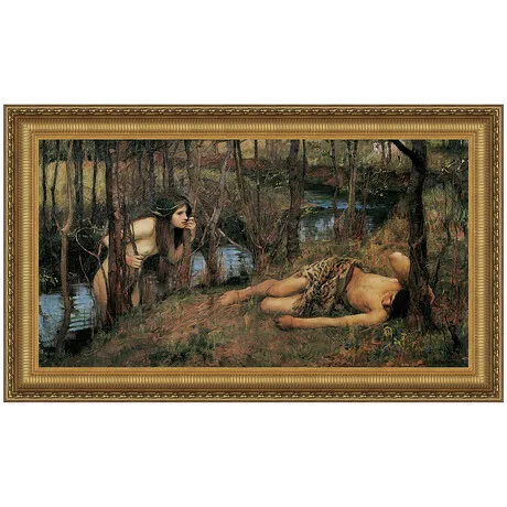 A Naiad Framed Canvas Replica Painting: Small