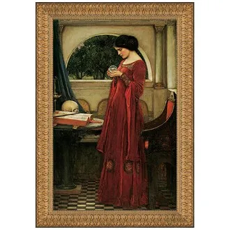 The Crystal Ball Framed Canvas Replica Painting: Small