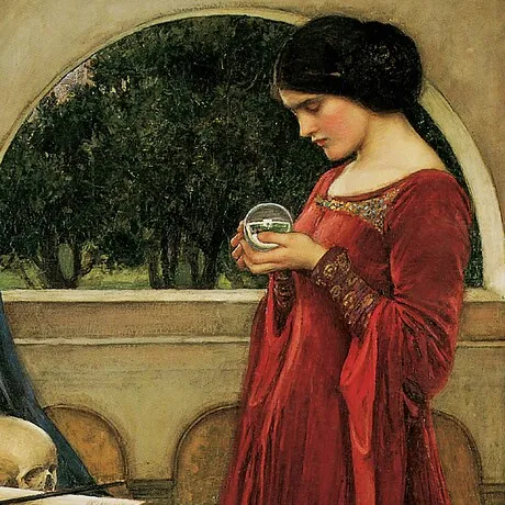 The Crystal Ball Framed Canvas Replica Painting: Medium