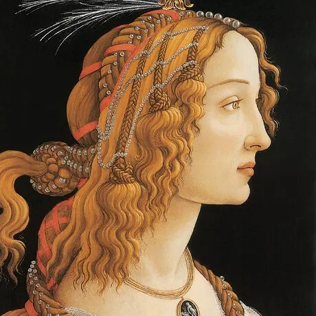 Young Woman (Simonetta Vespucci) Framed Canvas Replica Painting: Medium