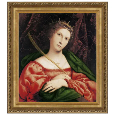 Saint Catherine of Alexandria Framed Canvas Replica Painting: Medium