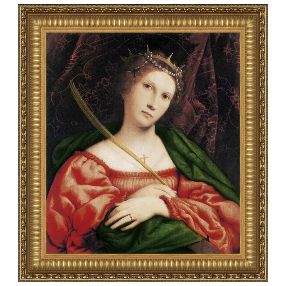 Saint Catherine of Alexandria Framed Canvas Replica Painting: Medium