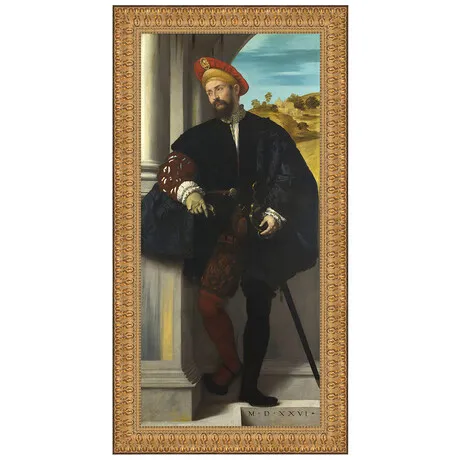 Portrait of a Man Framed Canvas Replica Painting: Grande