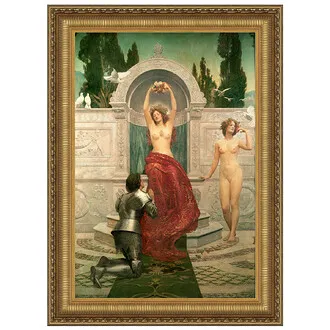 In the Venusberg Framed Canvas Replica Painting: Small