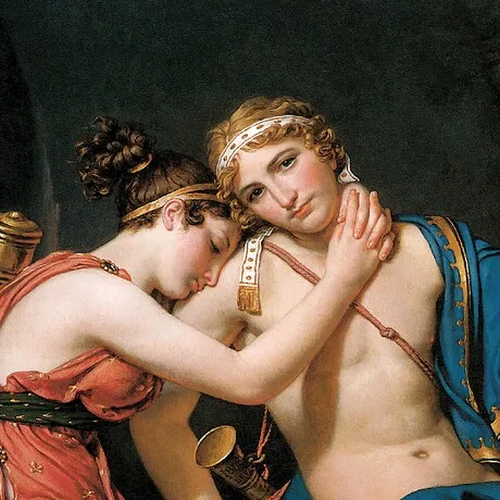 Farewell of Telemachus and Eucharis Framed Canvas Replica Painting: Grande