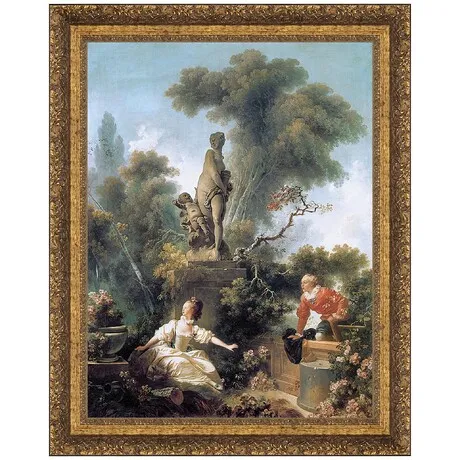 The Meeting Framed Canvas Replica Painting: Medium