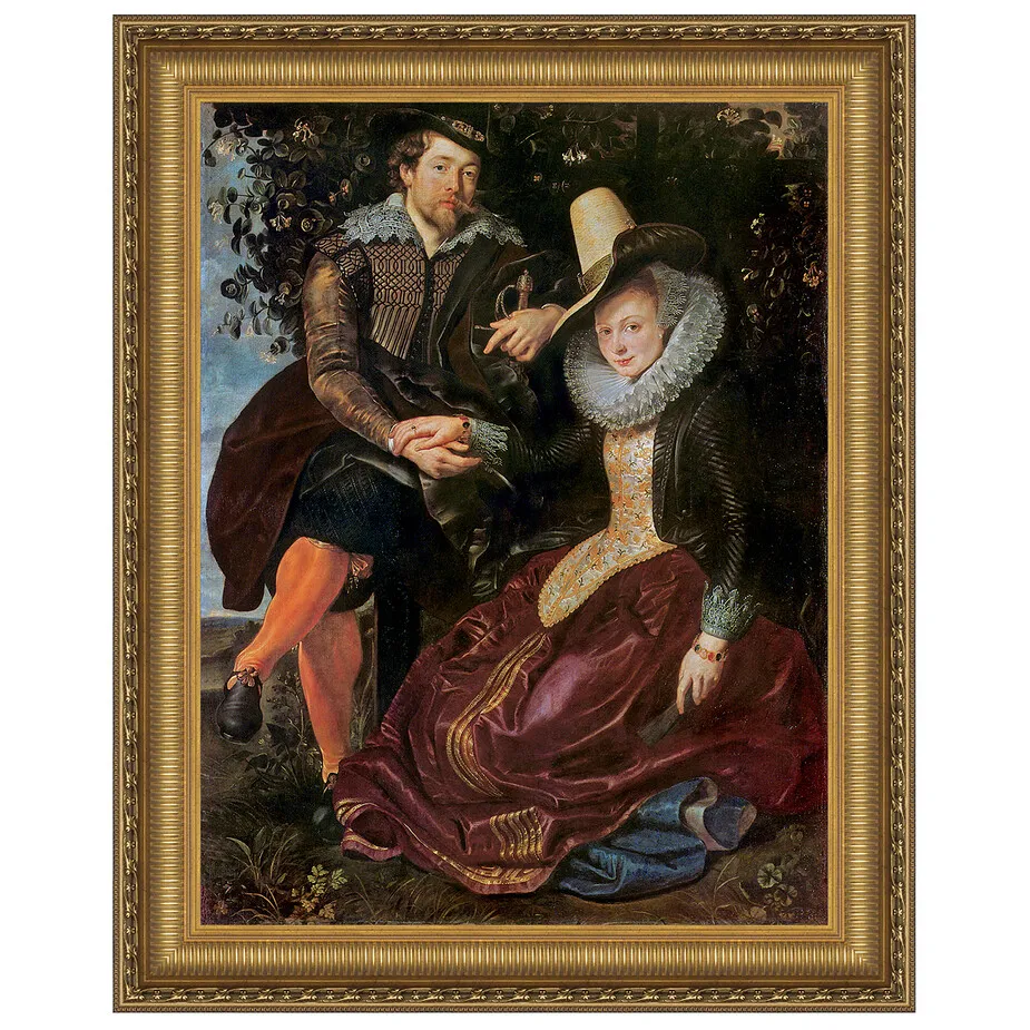 The Honeysuckle Bower Framed Canvas Replica Painting: Small