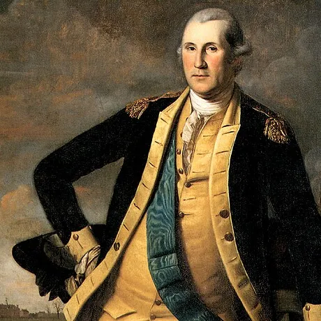 George Washington Battle of Princeton Framed Canvas Replica Painting: Large